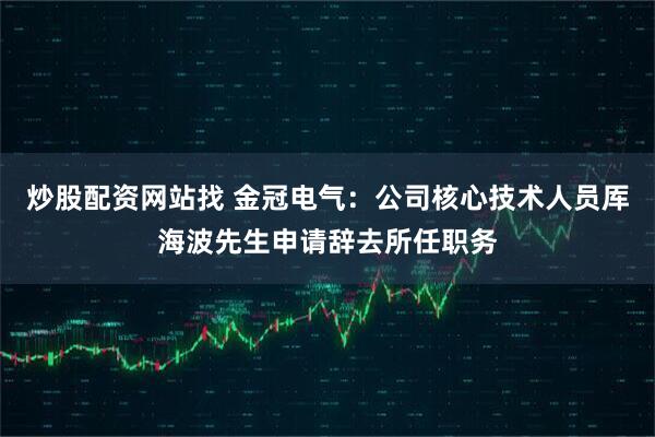 炒股配资网站找 金冠电气：公司核心技术人员厍海波先生申请辞去所任职务